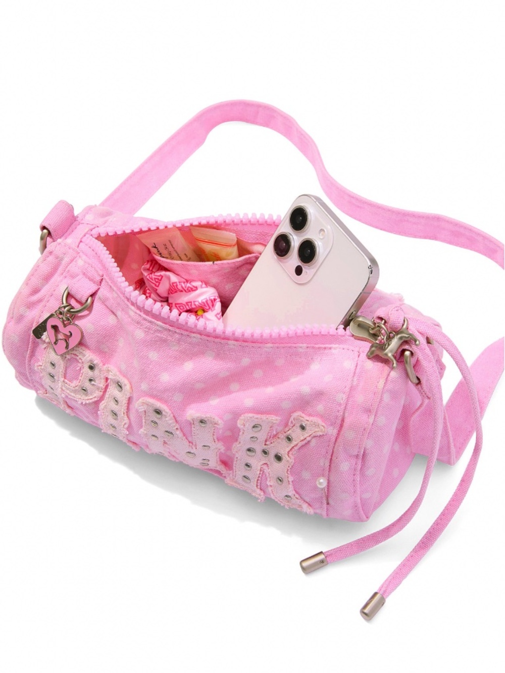 Pink VS Polka dot bag